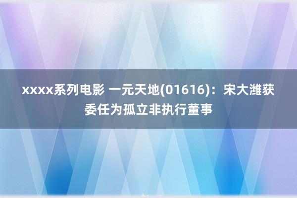 xxxx系列电影 一元天地(01616)：宋大潍获委任为孤立非执行董事